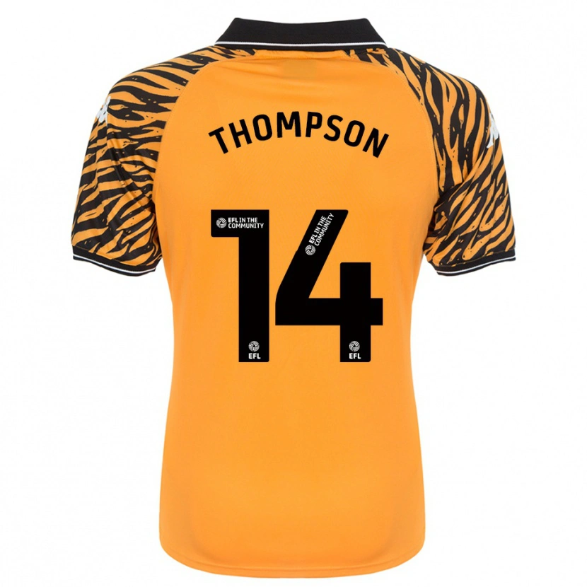 Danxen Kinderen Katie Thompson #14 Oranje Zwart Thuisshirt Thuistenue 2025/26 T-Shirt