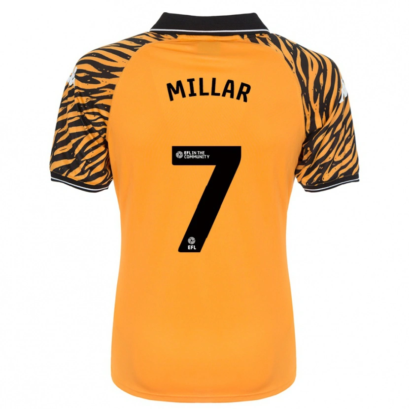 Danxen Kinderen Liam Millar #7 Oranje Zwart Thuisshirt Thuistenue 2025/26 T-Shirt