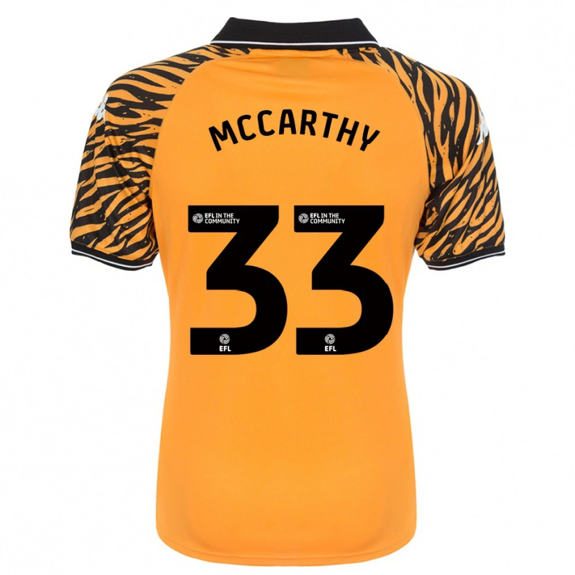 Danxen Kinderen Cathal Mccarthy #33 Oranje Zwart Thuisshirt Thuistenue 2025/26 T-Shirt