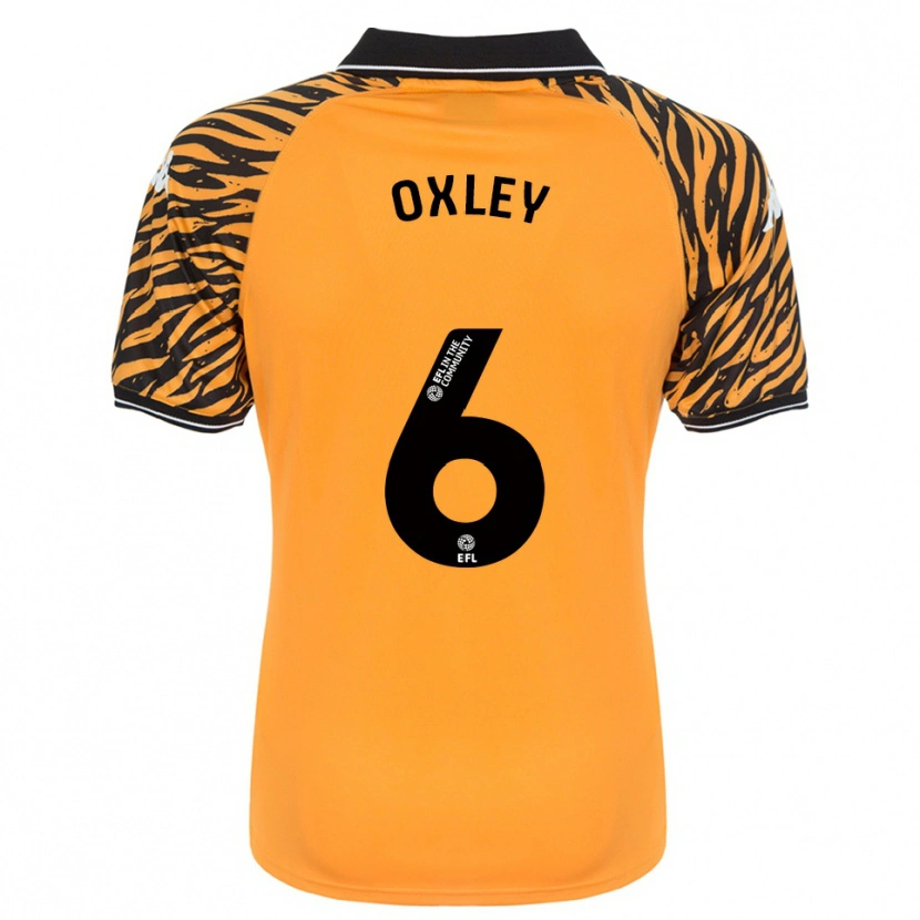 Danxen Kinderen Tilly Oxley #6 Oranje Zwart Thuisshirt Thuistenue 2025/26 T-Shirt
