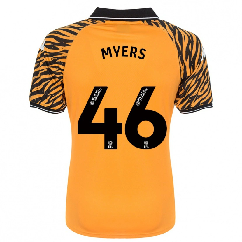 Danxen Kinderen Zane Myers #46 Oranje Zwart Thuisshirt Thuistenue 2025/26 T-Shirt