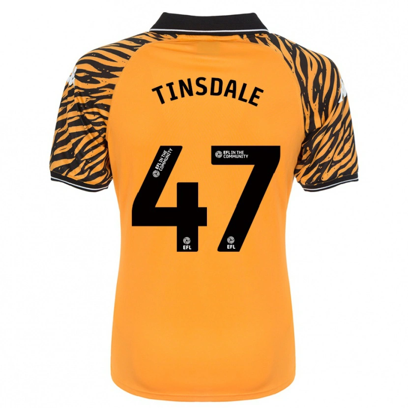 Danxen Kinderen Nathan Tinsdale #47 Oranje Zwart Thuisshirt Thuistenue 2025/26 T-Shirt