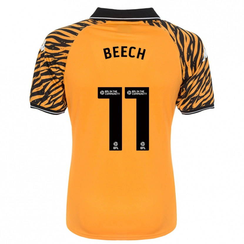Danxen Kinderen Rebecca Beech #11 Oranje Zwart Thuisshirt Thuistenue 2025/26 T-Shirt