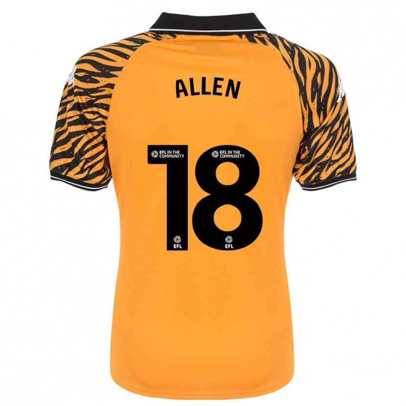 Danxen Kinderen Aaliyah Allen #18 Oranje Zwart Thuisshirt Thuistenue 2025/26 T-Shirt