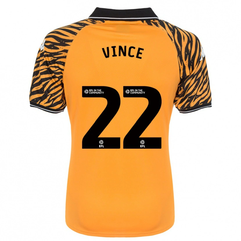 Danxen Kinderen Anna Vince #22 Oranje Zwart Thuisshirt Thuistenue 2025/26 T-Shirt