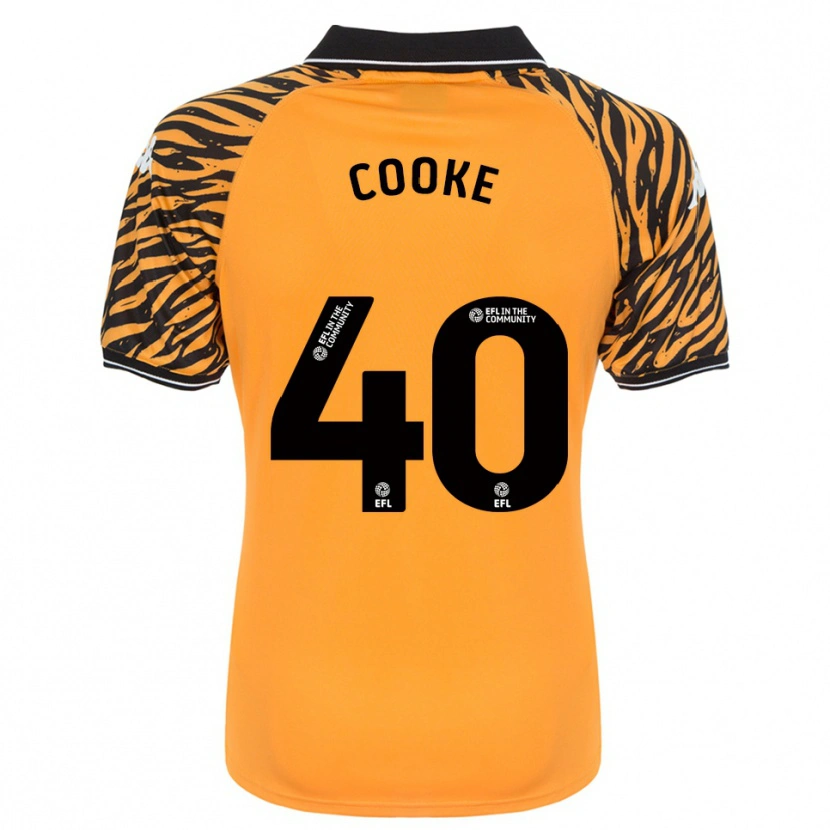 Danxen Kinderen Megan Cooke #40 Oranje Zwart Thuisshirt Thuistenue 2025/26 T-Shirt