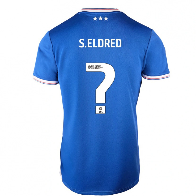 Danxen Kinderen Sid Eldred #0 Blauw Wit Thuisshirt Thuistenue 2025/26 T-Shirt