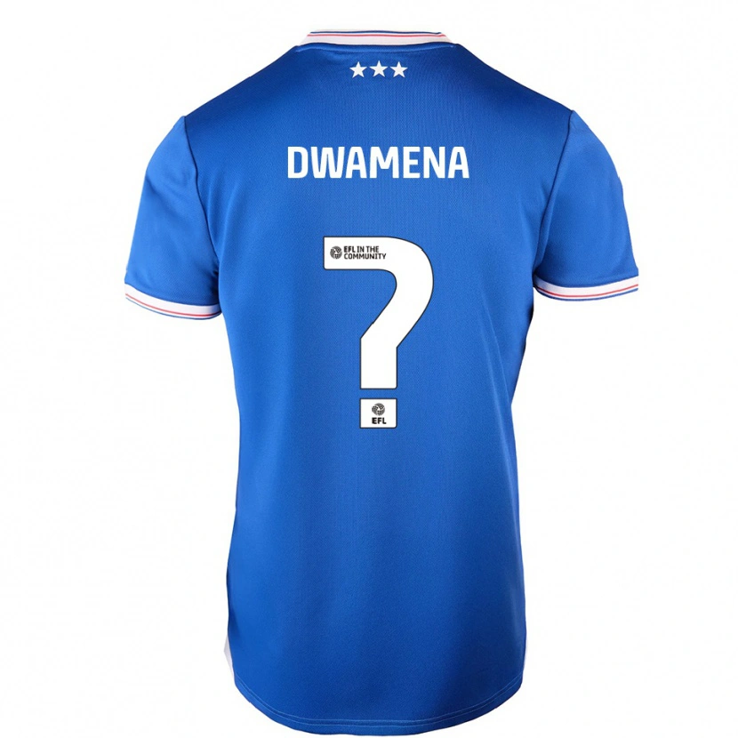 Danxen Kinderen Nick Nkansa-Dwamena #0 Blauw Wit Thuisshirt Thuistenue 2025/26 T-Shirt
