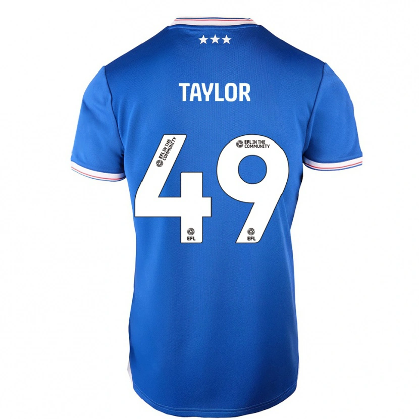 Danxen Kinderen Tom Taylor #49 Blauw Wit Thuisshirt Thuistenue 2025/26 T-Shirt