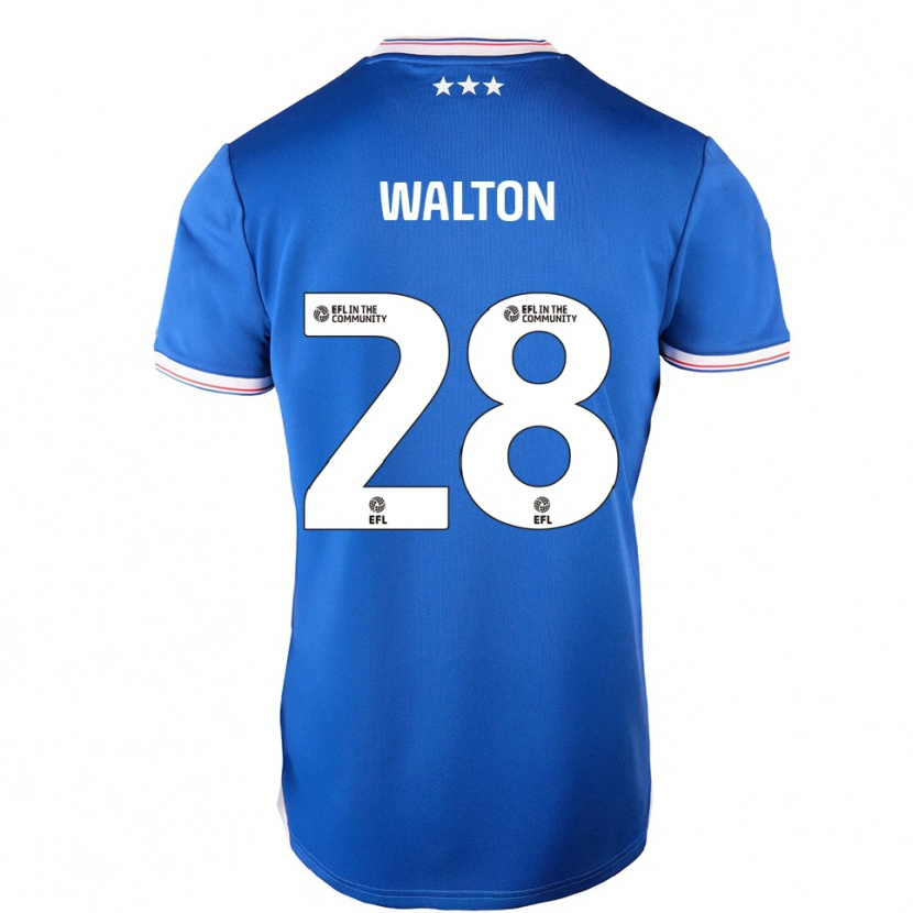 Danxen Kinderen Christian Walton #28 Blauw Wit Thuisshirt Thuistenue 2025/26 T-Shirt