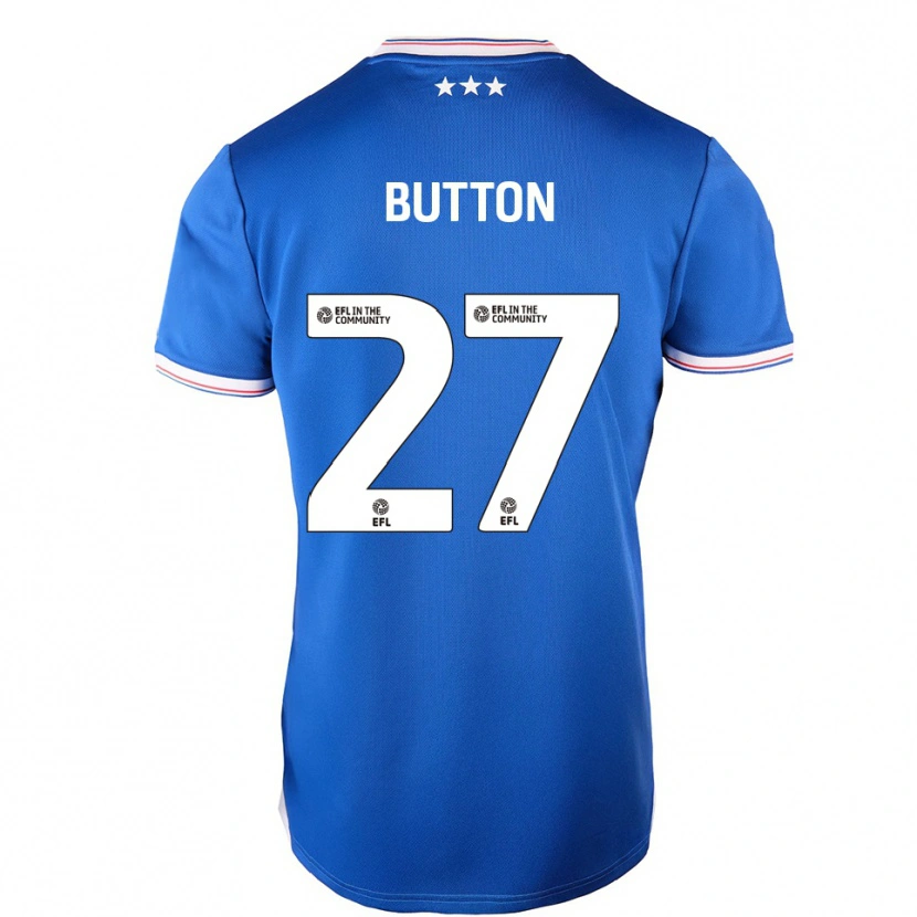Danxen Kinderen David Button #27 Blauw Wit Thuisshirt Thuistenue 2025/26 T-Shirt
