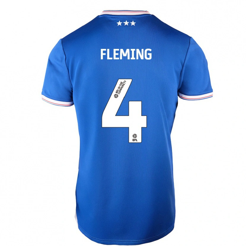 Danxen Kinderen Charlotte Fleming #4 Blauw Wit Thuisshirt Thuistenue 2025/26 T-Shirt