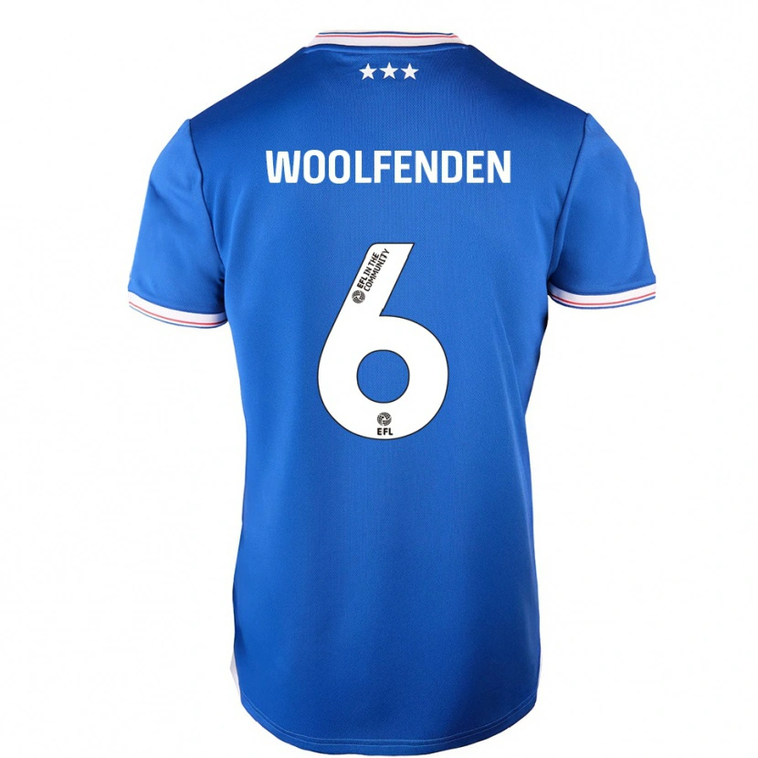 Danxen Kinderen Luke Woolfenden #6 Blauw Wit Thuisshirt Thuistenue 2025/26 T-Shirt