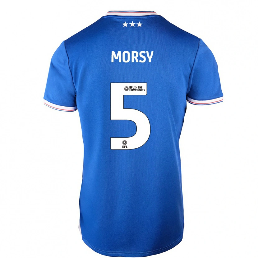 Danxen Kinderen Samy Morsy #5 Blauw Wit Thuisshirt Thuistenue 2025/26 T-Shirt