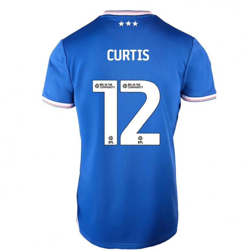 Danxen Kinderen Henry Curtis #12 Blauw Wit Thuisshirt Thuistenue 2025/26 T-Shirt