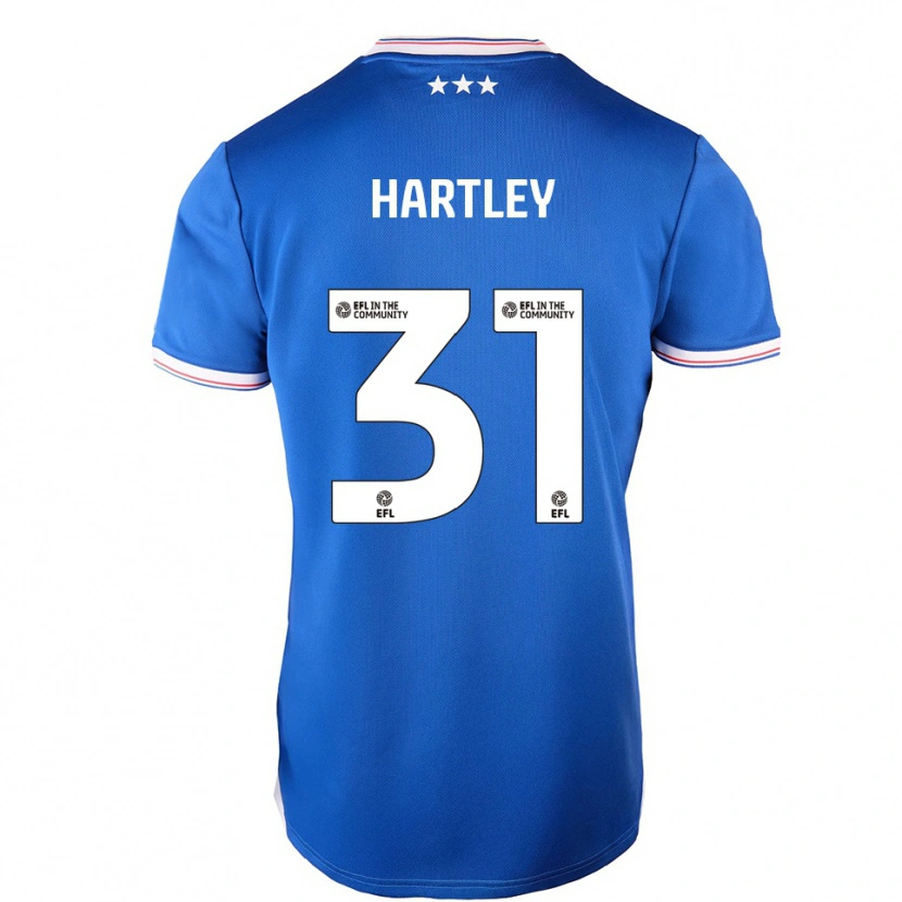 Danxen Kinderen Laura Hartley #31 Blauw Wit Thuisshirt Thuistenue 2025/26 T-Shirt