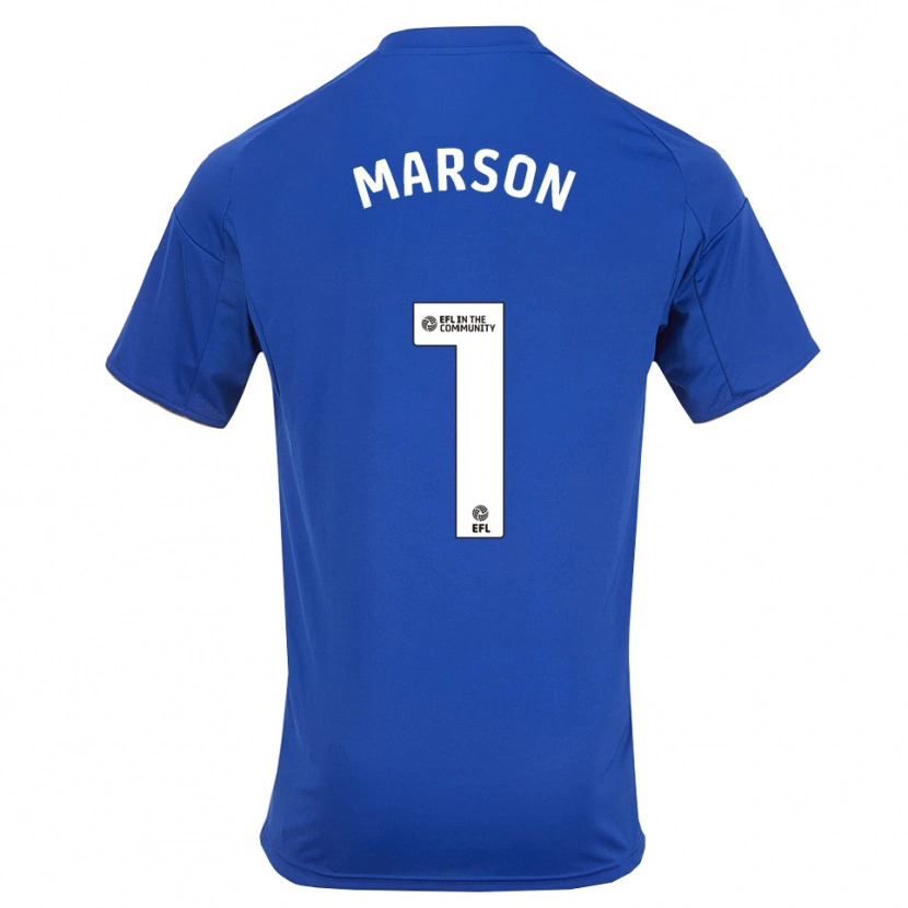 Danxen Kinderen Freddie Marson #1 Blauw Goud Thuisshirt Thuistenue 2025/26 T-Shirt