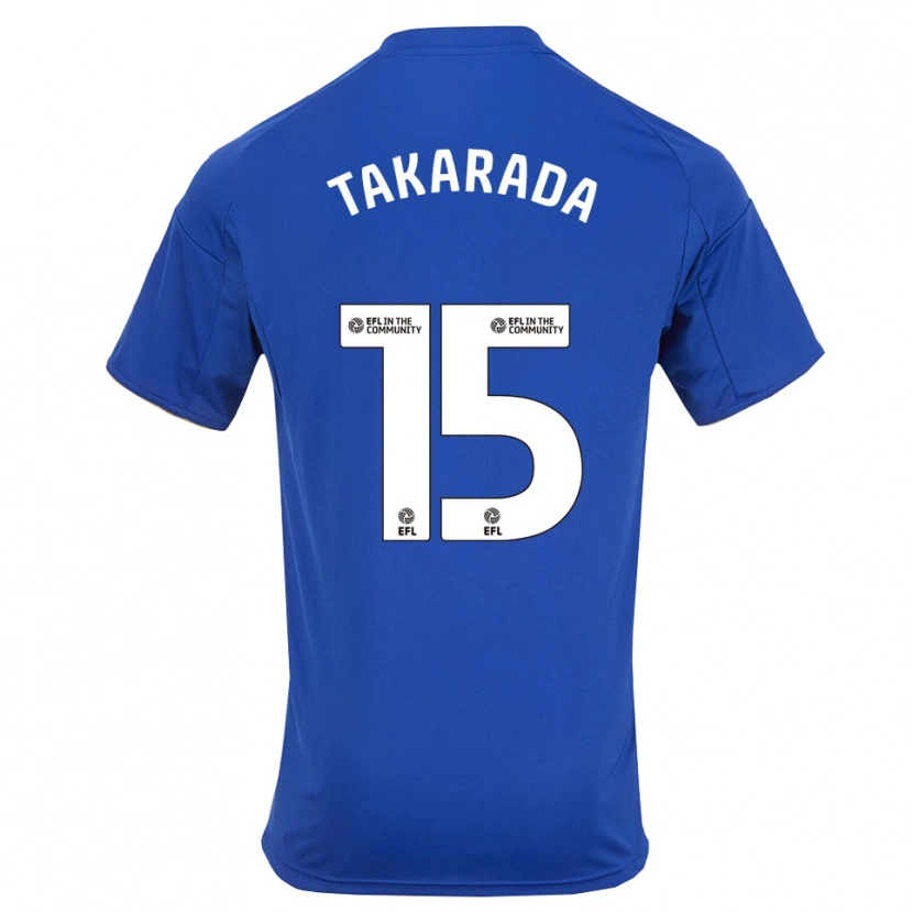 Danxen Kinderen Saori Takarada #15 Blauw Goud Thuisshirt Thuistenue 2025/26 T-Shirt