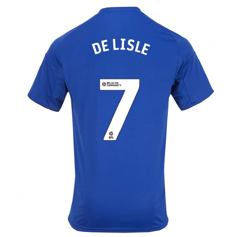Danxen Kinderen Hugo De Lisle #7 Blauw Goud Thuisshirt Thuistenue 2025/26 T-Shirt
