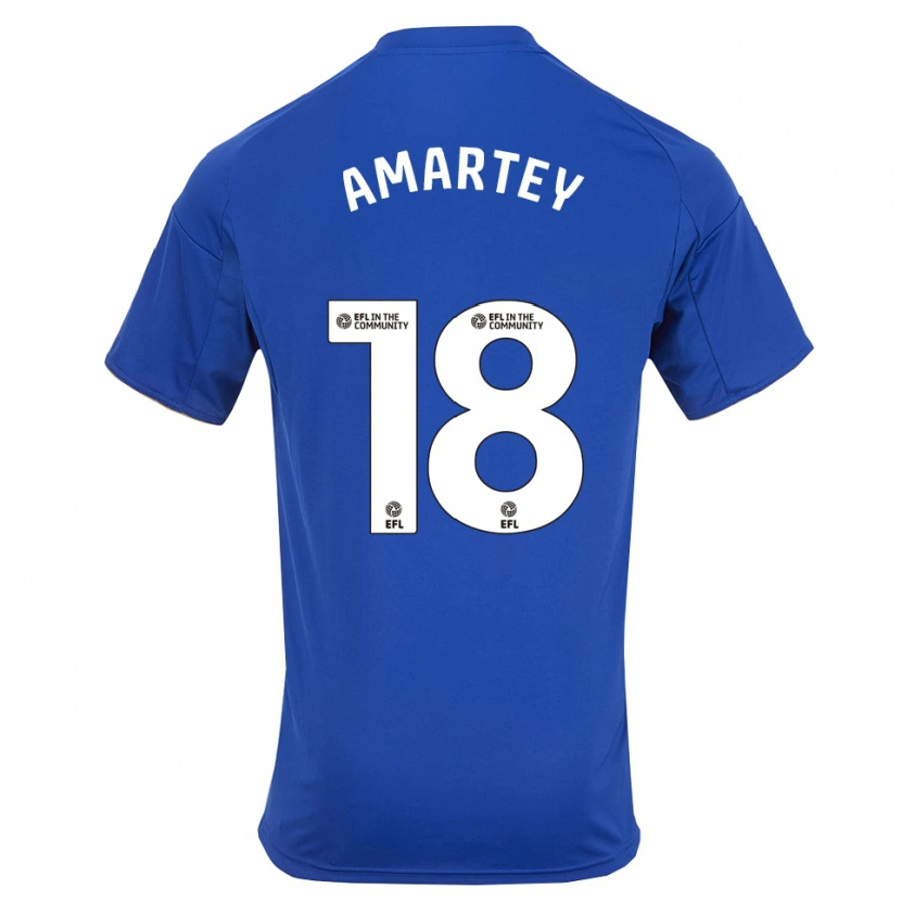 Danxen Kinderen Daniel Amartey #18 Blauw Goud Thuisshirt Thuistenue 2025/26 T-Shirt