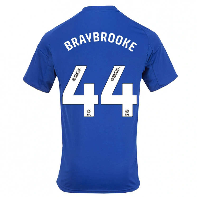 Danxen Kinderen Sammy Braybrooke #44 Blauw Goud Thuisshirt Thuistenue 2025/26 T-Shirt