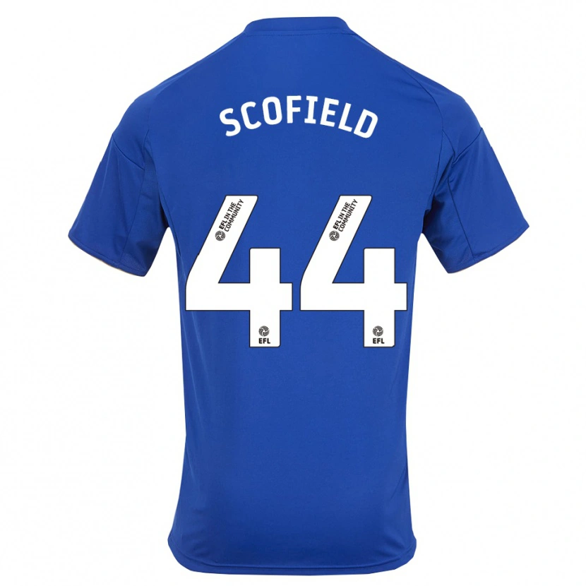 Danxen Kinderen Connie Scofield #44 Blauw Goud Thuisshirt Thuistenue 2025/26 T-Shirt