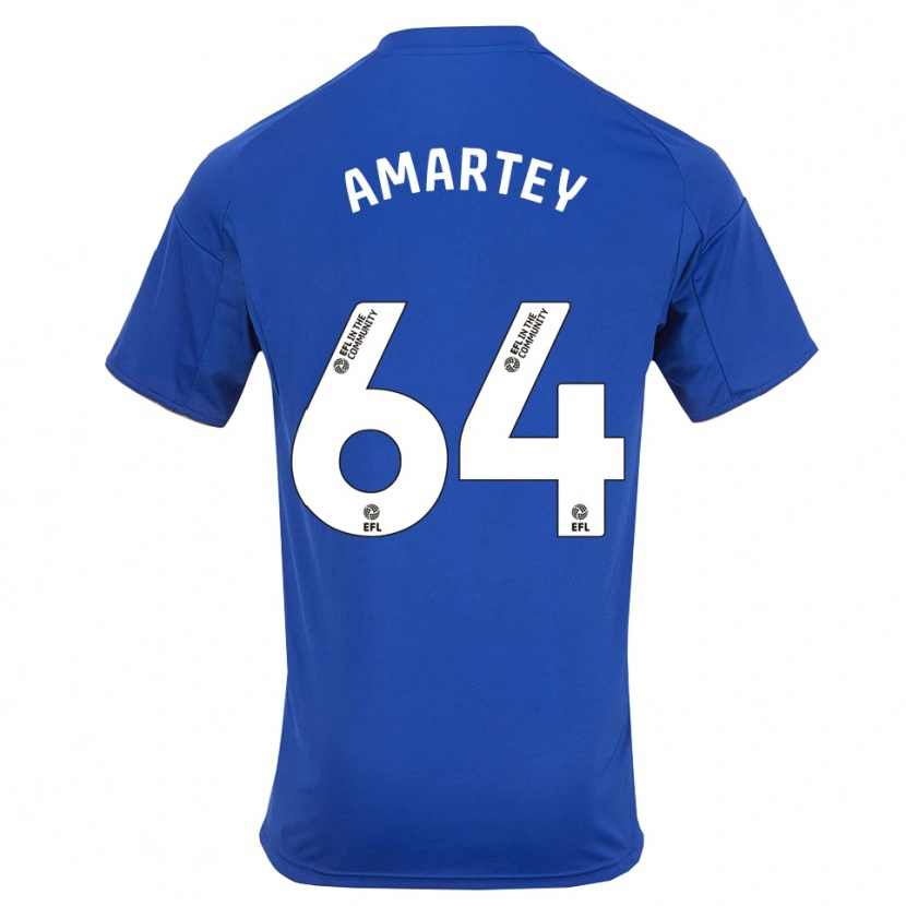 Danxen Kinderen Bobby Amartey #64 Blauw Goud Thuisshirt Thuistenue 2025/26 T-Shirt
