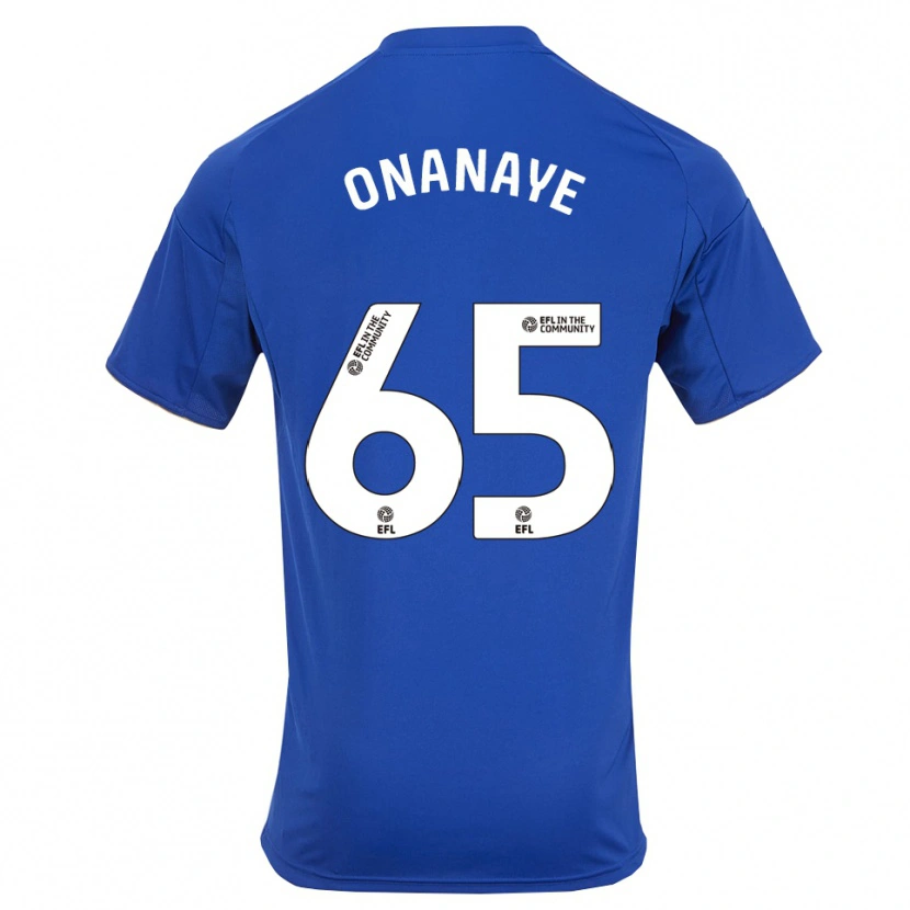 Danxen Kinderen Toby Onanaye #65 Blauw Goud Thuisshirt Thuistenue 2025/26 T-Shirt