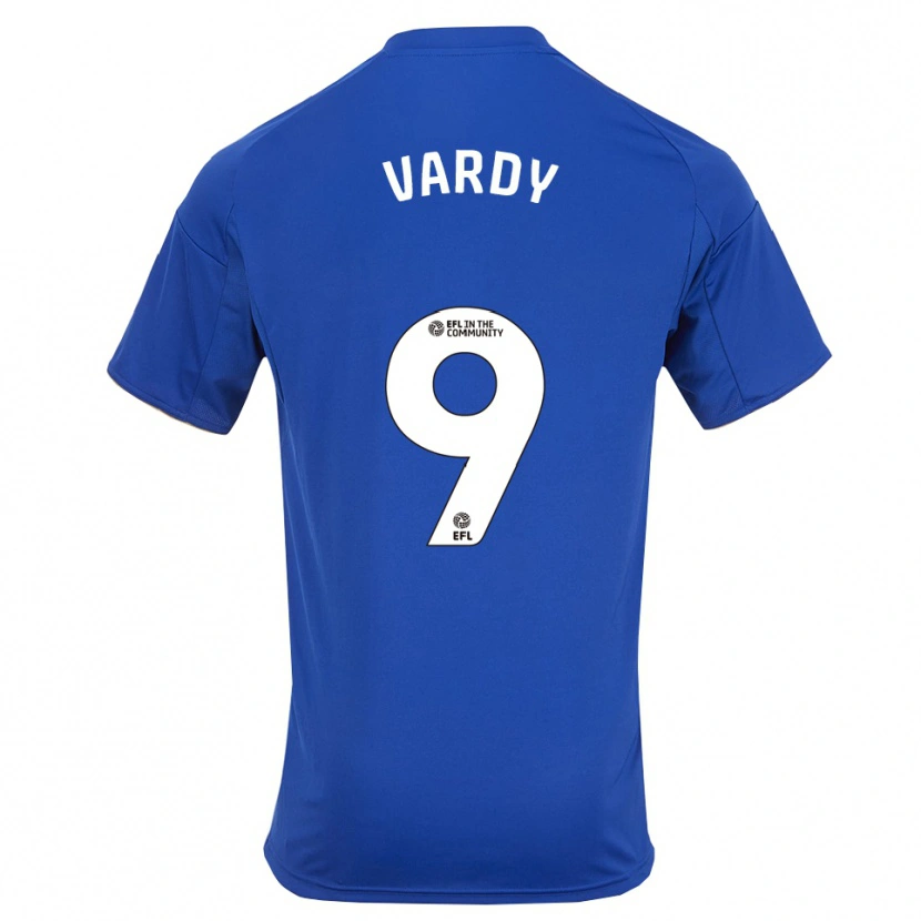 Danxen Kinderen Jamie Vardy #9 Blauw Goud Thuisshirt Thuistenue 2025/26 T-Shirt