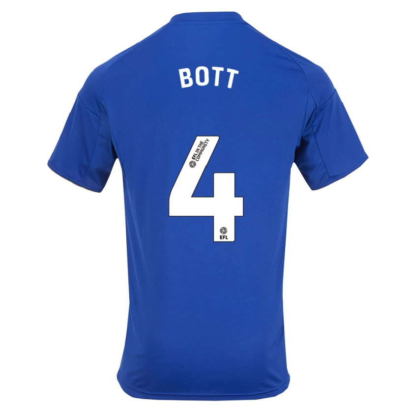 Danxen Kinderen Cj Bott #4 Blauw Goud Thuisshirt Thuistenue 2025/26 T-Shirt