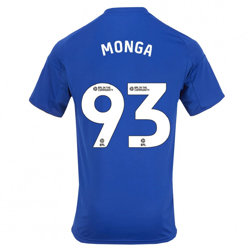 Danxen Kinderen Jeremy Monga #93 Blauw Goud Thuisshirt Thuistenue 2025/26 T-Shirt