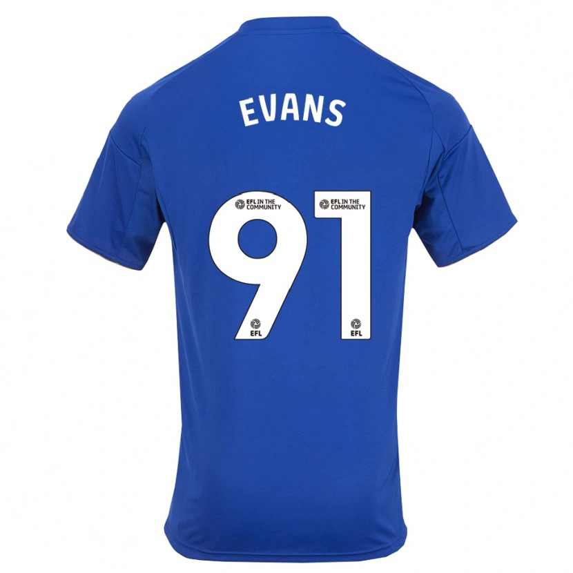 Danxen Kinderen Jake Evans #91 Blauw Goud Thuisshirt Thuistenue 2025/26 T-Shirt