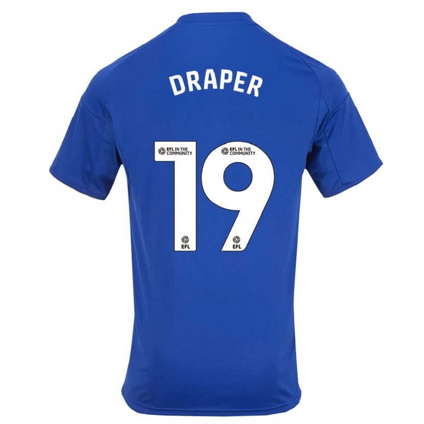 Danxen Kinderen Denny Draper #19 Blauw Goud Thuisshirt Thuistenue 2025/26 T-Shirt