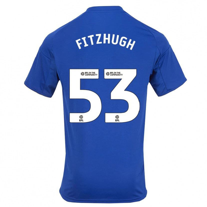 Danxen Kinderen Ethan Fitzhugh #53 Blauw Goud Thuisshirt Thuistenue 2025/26 T-Shirt