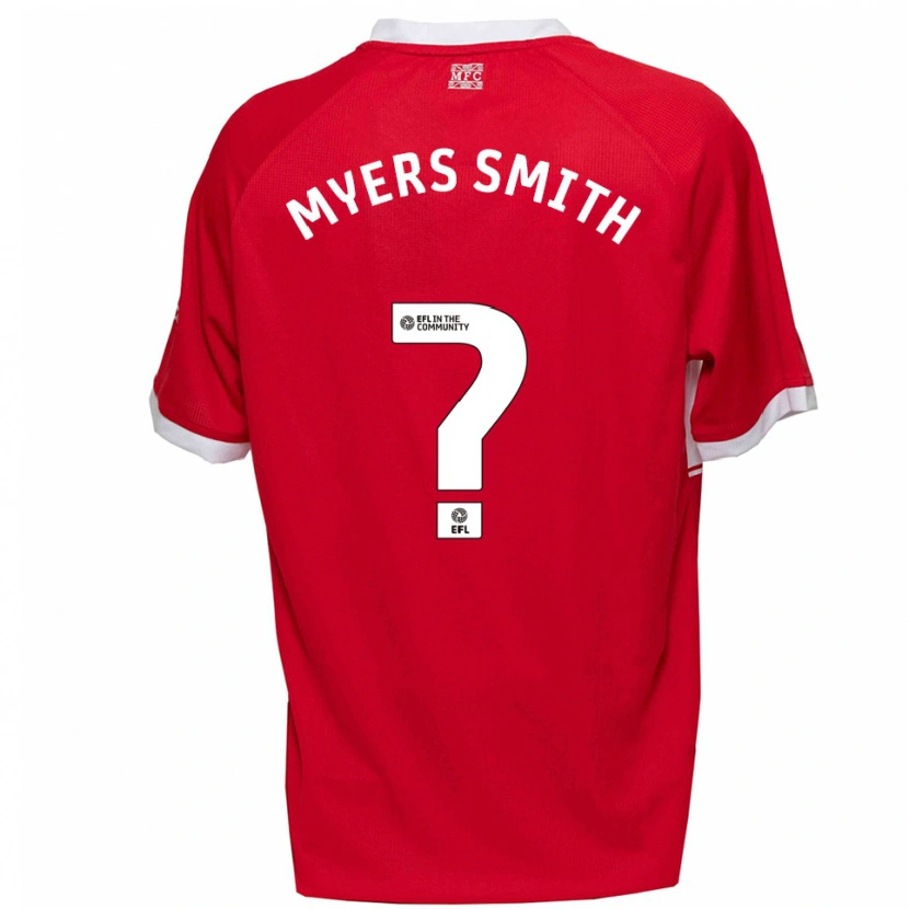 Danxen Kinderen Alfie Myers-Smith #0 Rood Wit Thuisshirt Thuistenue 2025/26 T-Shirt