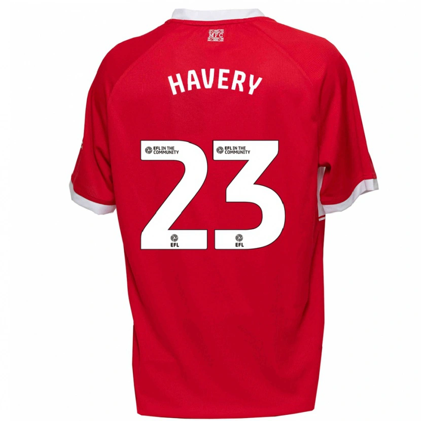Danxen Kinderen Nicole Havery #23 Rood Wit Thuisshirt Thuistenue 2025/26 T-Shirt