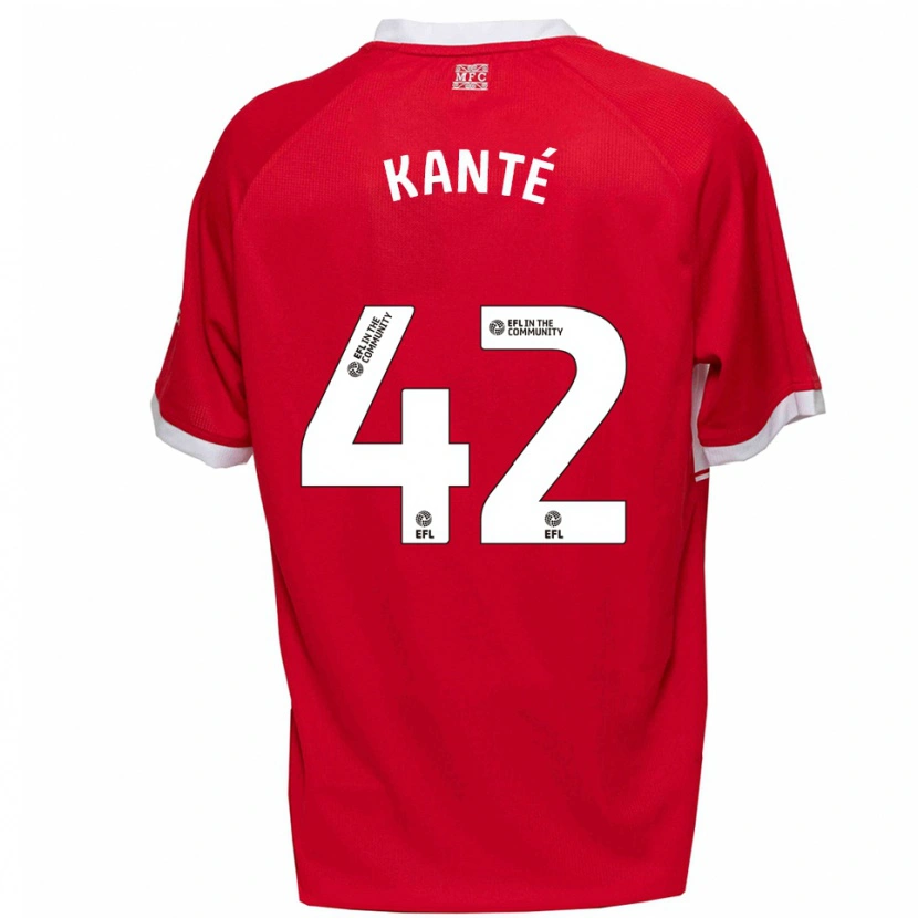 Danxen Kinderen Abdoulaye Kanté #42 Rood Wit Thuisshirt Thuistenue 2025/26 T-Shirt