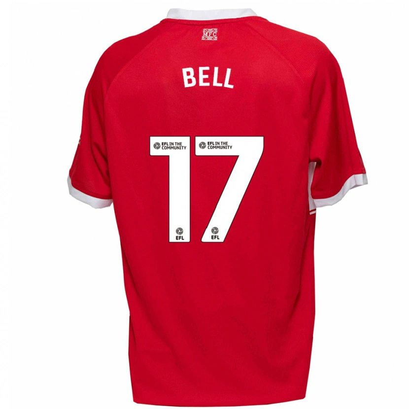 Danxen Kinderen Millie Bell #17 Rood Wit Thuisshirt Thuistenue 2025/26 T-Shirt