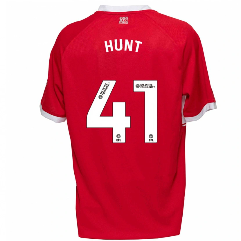 Danxen Kinderen Harley Hunt #41 Rood Wit Thuisshirt Thuistenue 2025/26 T-Shirt