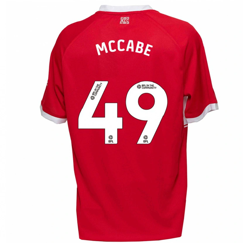 Danxen Kinderen Law Mccabe #49 Rood Wit Thuisshirt Thuistenue 2025/26 T-Shirt