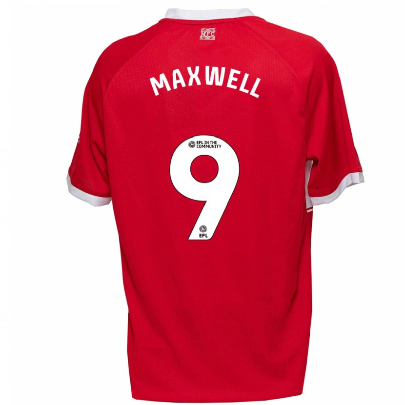 Danxen Kinderen Armani Maxwell #9 Rood Wit Thuisshirt Thuistenue 2025/26 T-Shirt