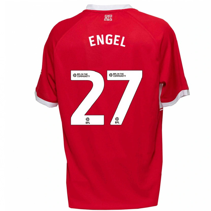 Danxen Kinderen Lukas Engel #27 Rood Wit Thuisshirt Thuistenue 2025/26 T-Shirt