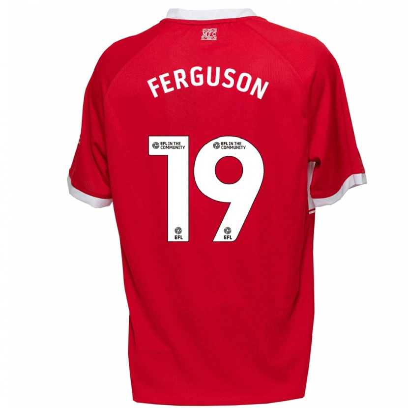 Danxen Kinderen Becky Ferguson #19 Rood Wit Thuisshirt Thuistenue 2025/26 T-Shirt