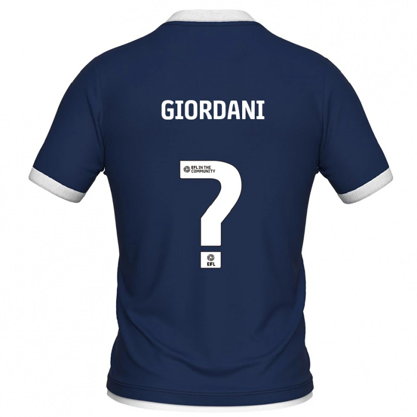 Danxen Kinderen Sharna Giordani #0 Marine Wit Thuisshirt Thuistenue 2025/26 T-Shirt