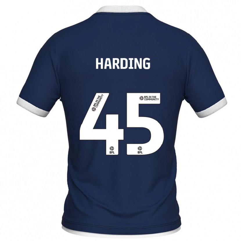 Danxen Kinderen Wes Harding #45 Marine Wit Thuisshirt Thuistenue 2025/26 T-Shirt