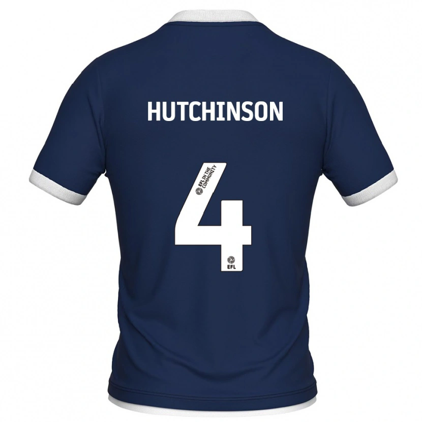 Danxen Kinderen Shaun Hutchinson #4 Marine Wit Thuisshirt Thuistenue 2025/26 T-Shirt