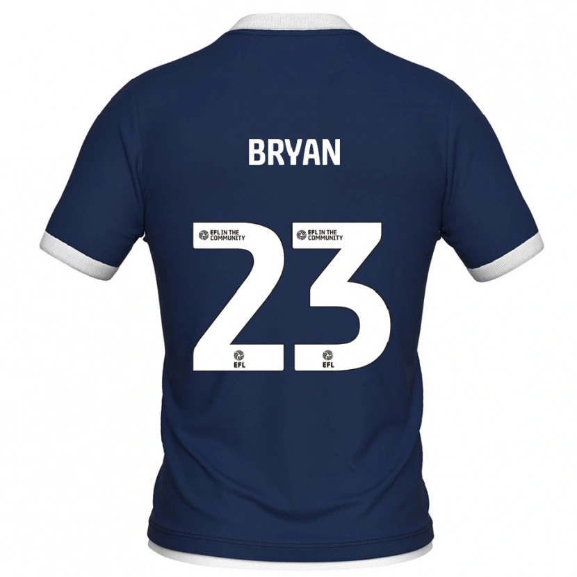 Danxen Kinderen Joe Bryan #23 Marine Wit Thuisshirt Thuistenue 2025/26 T-Shirt