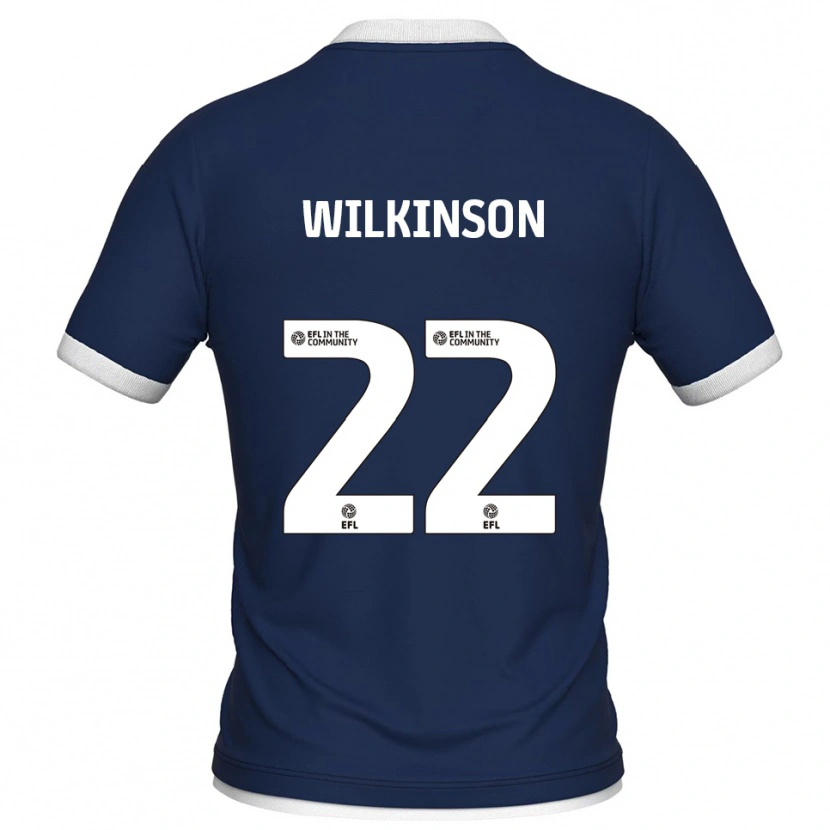 Danxen Kinderen Chloe Wilkinson #22 Marine Wit Thuisshirt Thuistenue 2025/26 T-Shirt