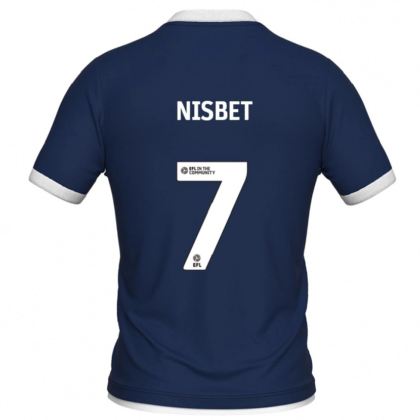 Danxen Kinderen Kevin Nisbet #7 Marine Wit Thuisshirt Thuistenue 2025/26 T-Shirt