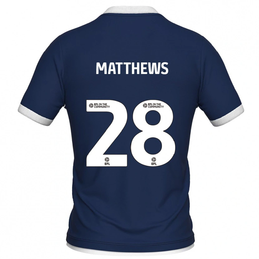 Danxen Kinderen Ajay Matthews #28 Marine Wit Thuisshirt Thuistenue 2025/26 T-Shirt